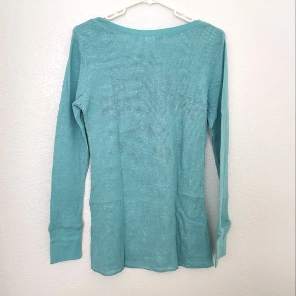 Disney Peter Pan Juniors "Take Me To Never land" Metallic Longsleeve Thermal Top - Picture 5 of 5